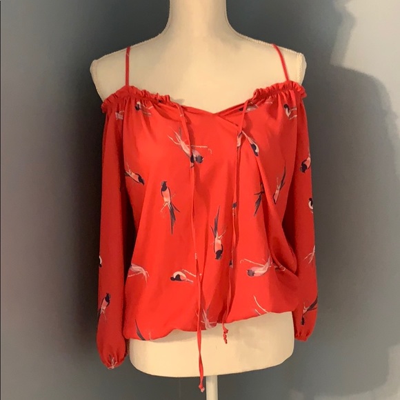 New York & Company Tops - New York and Co Tropical Pink Blouse